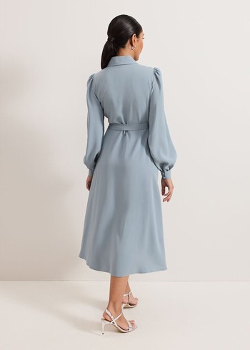 Phase Eight Petite Phillipa Dress Blue Canada | FLXAES-857